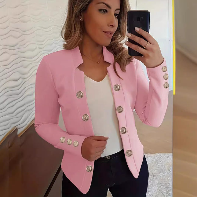 Women's Fashion Cuff Button Small Suit